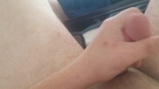 Jerking off in a very public bathroom (almost caught)