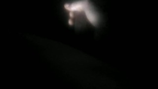 Mischievous public masturbation in the dark