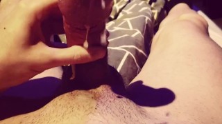 Giant Mushroom head cock explodes in a super hot and steamy cumshot blast