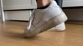 Air Force 1 shoeplay and sock POV 