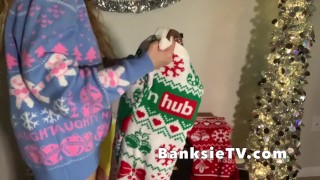 Unboxing The Entire Pornhub Christmas Clothing Collection With A Happy & Spoiled Banksie!