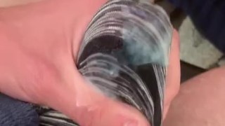 Cumshot in boxers