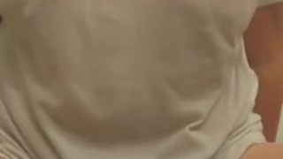 girl, wet white shirt , flashing her pussy and squirting.