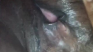 Fat wet black pussy with large clit