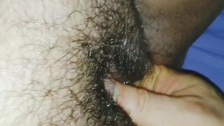 Trying to fist this beautiful hairy pussy