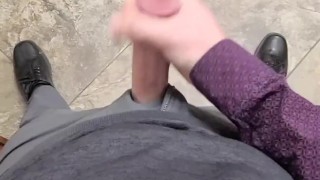 Quick cum in restroom at work