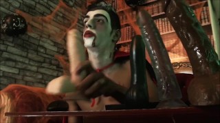 Phillip Smith dracula licks and sucks pink dildo...