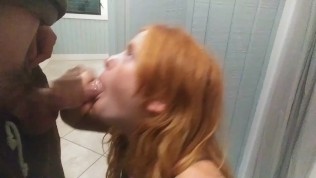 Suck and Fuck in Another Public Bathroom With an Amateur Redhead 