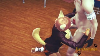 Furry Yaoi 3D - 2 Fox at School Yiff 1/2
