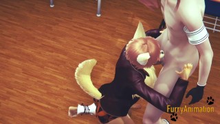 Furry Yaoi 3D - 2 Fox at School Yiff 1/2