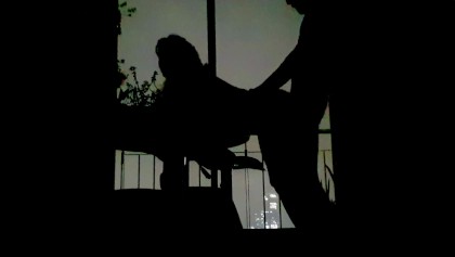 Blowjob Silhouette - Silhouettes in the Balcony at Night - Free Porn Videos - YouPorn