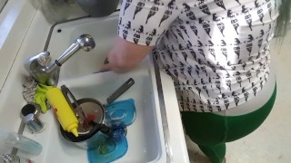 BBW Washing the Dishes