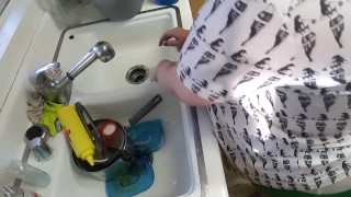 BBW Washing the Dishes