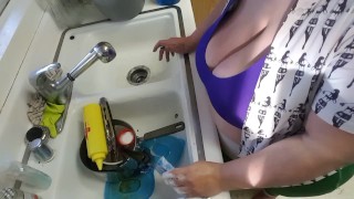 BBW Washing the Dishes