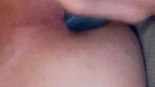 20 yo twink sucks and pounds his ass with toothbrush case.