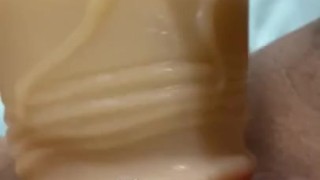 Teasing myself with just the tip! 
