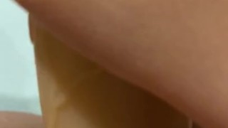 Teasing myself with just the tip! 