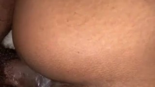 Ebony teen getting fucked hard from the Back. Wet ass teen pussy. + Cum Shot