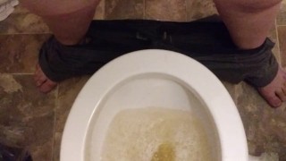 Chubby Tranny Pissing