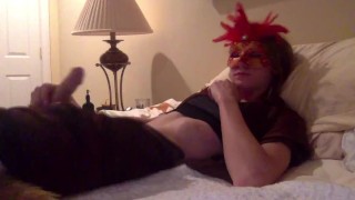 Royal fox teen femboy twink plays with himself and takes big foxy tail (and forgets to edit)