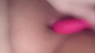 Fucking myself and cumming with my rabbit right after pussy creampied