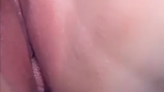 Cum filled cunt sounds so juicy when played with