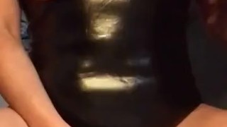 PVC pussy play!!
