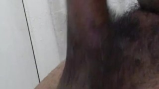 Jacking off in a motel bath room