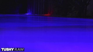 TUSHYRAW Cute Brunette can't get enough hard anal pounding