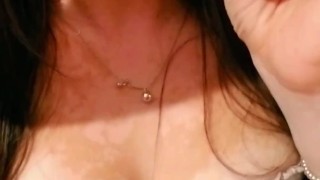 Slutty milf maid sucking on a lollipop