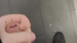 Public restroom jerking