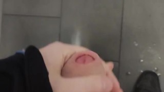 Public restroom jerking