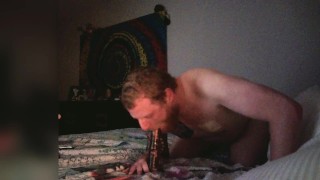 Jareth Stone Sucks on Wildlfire his Horse Dildo. Viewer Request