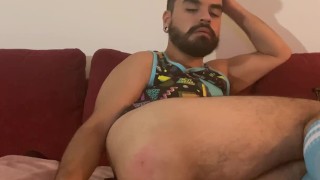 Hairy Latin Boy Horny For BIG DICK