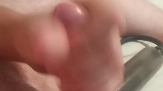 Pumping cock hard before cumming big load