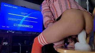 Ash Steele riding a huge dildo before Apex updates