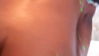 Sexy maid in fishnets strip teases for extra tips