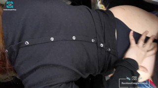 Quick sex in the car, with my girlfriend's mother! Thong and hot moans!