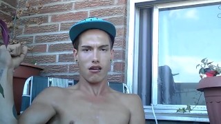 Jerk Off Outside HUGE Cumshot