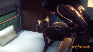 Furry Yaoi Yiff - Fox & Wolf Hard Sex in a Hospital Bed