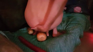 Butternut Fuck and Double Penetration till I prolapse and cum in myself 