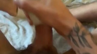 Edging my cock with a toy