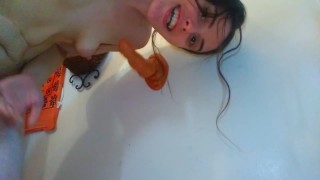 PinkMoonLust Hairy Saggy Young Thing Floppy Belly Chubby Thighs Bad Dragon Ride Nocturne Fuck
