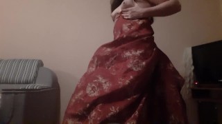 Вылизывают под платьем мою киску и попку. Бурный оргазм - lesbian_illusion