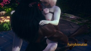 Furry Hentai - Devil Wolf Fucks Rabbit