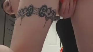 Tattooed Slut Fucking Herself
