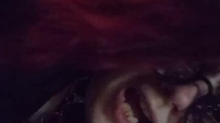 Plugged slut cums on vegas streets.