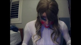 Masked Girl in White Pt4! A shy masked girl shows you her carnival mask :3