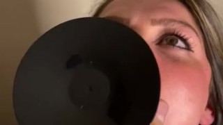 Savanna Sweet tied up With huge dildo in her throat