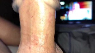 Hot guy shoots big load all over himself with rotating flesh light 